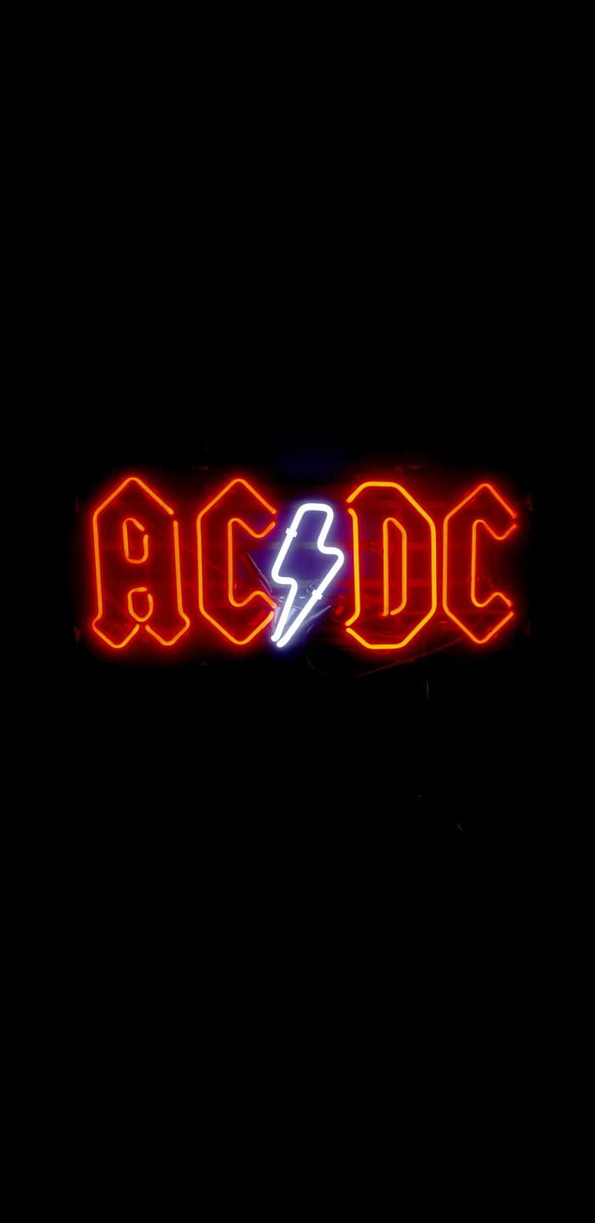 Neon AC/DC, logo acdc Papel de parede de celular HD