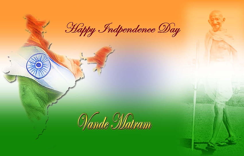 Vande Mataram Hand Colored Happy Independence Day Fond d'écran HD