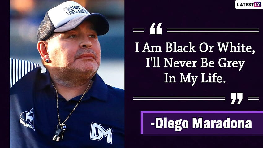 Diego Maradona Quotes With : 10 Powerful Sayings by the Argentine Football Great on Success and Life to Celebrate His 60th Birtay HD wallpaper