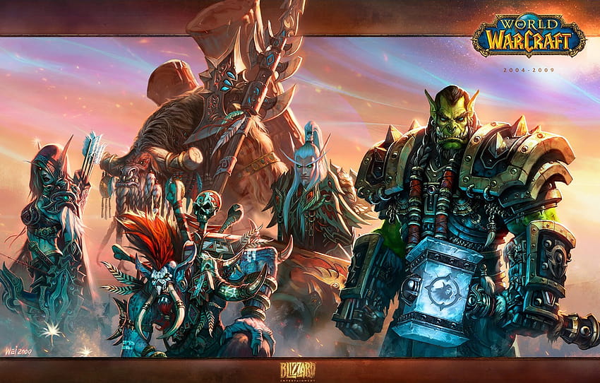 weapons, Blizzard, wow, world of warcraft, Silvana, Sylvanas Windrunner, Thrall, Horde, warchief, Vol'jin, Thrall, Vol'jin, Baine Bloodhoof, Horde, LOR'themar Theron, Lor'themar Theron , section игры, world of warcraft horde HD wallpaper