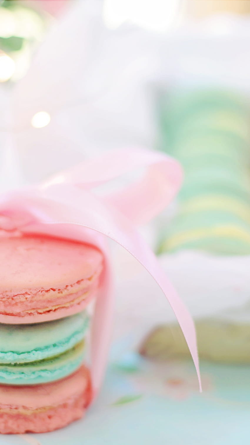 Macarons , pink, aqua, pastels, cookies, biscuits, sweet, dessert • For You For & Mobile, macaroon cookies HD phone wallpaper