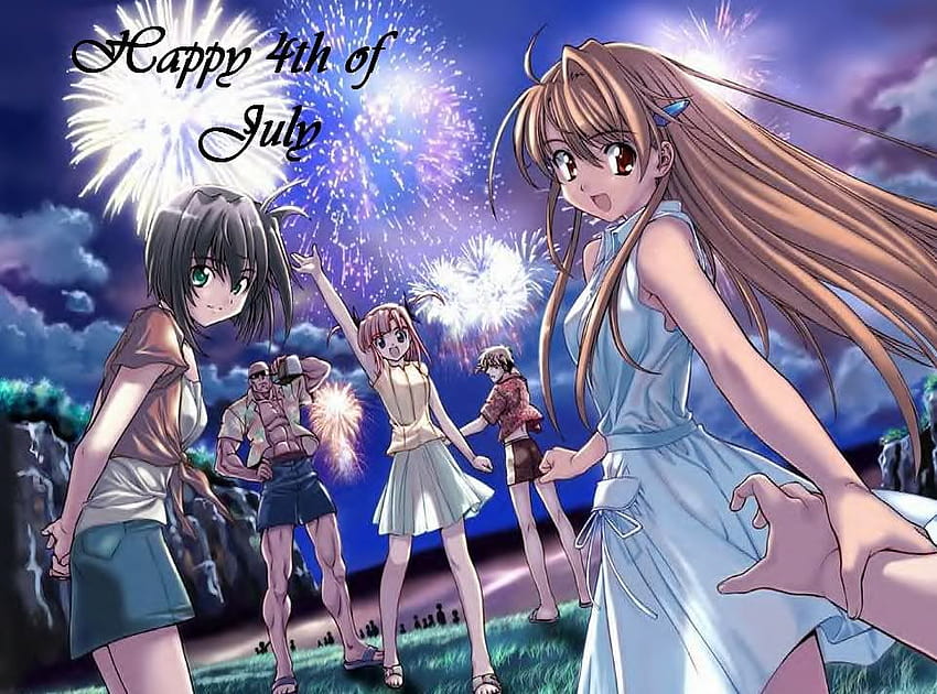 Independence Day SVG, 4th Of July Anime Girl Usa Flag All American Girl SVG  - WildSvg