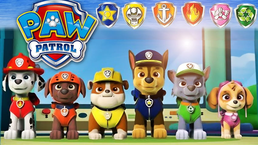 paw patrol ,animated cartoon,cartoon,mario,toy,games, all paw patrol HD wallpaper