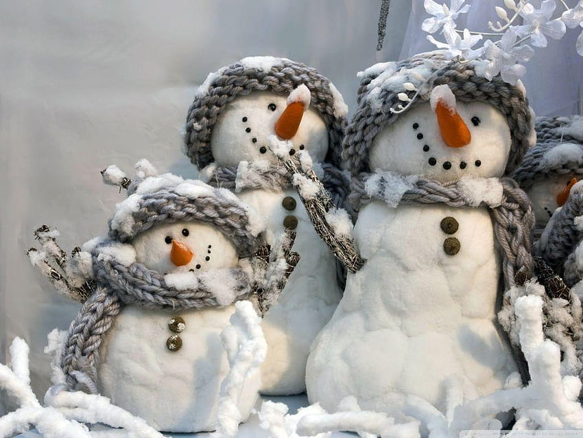 Snowmen, christmas snowman HD wallpaper