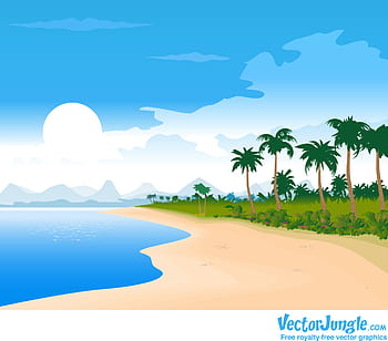Cartoon beach background HD wallpapers | Pxfuel