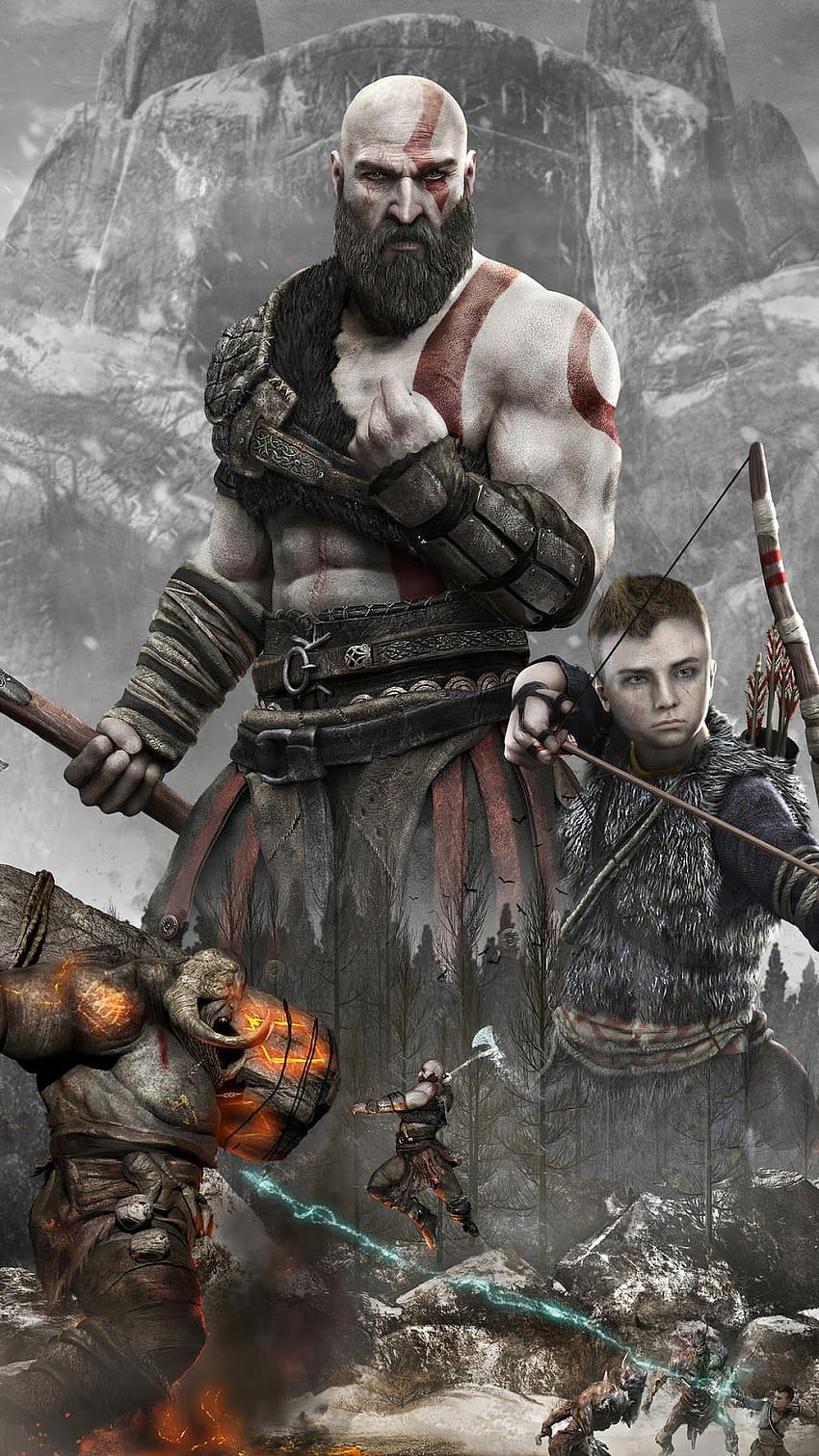 God of War Ragnarök Wallpaper 4K Kratos Dark background 9097