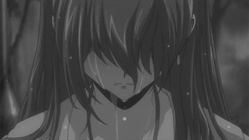Sad Anime Girl Crying Photo Drawing  Drawing Skill