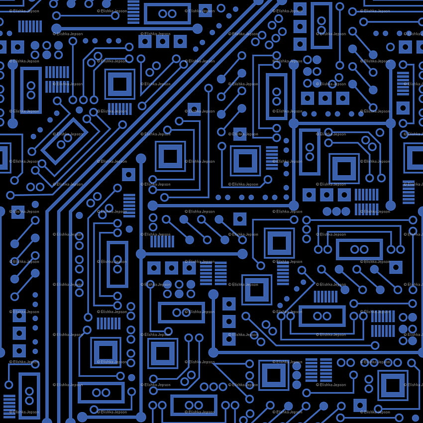 Evil Robot Circuit Board, blue circuit board HD phone wallpaper