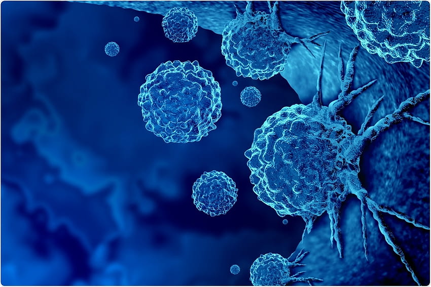 Nueva tecnología genética para el análisis de expresión génica de células cancerosas fondo de pantalla