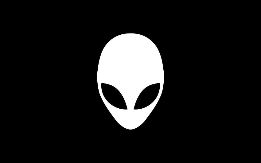 Siyah Arka Plan Üzerinde Alienware Gri Uzaylı – aptal, uzaylı yazılımı arka planı siyah HD duvar kağıdı
