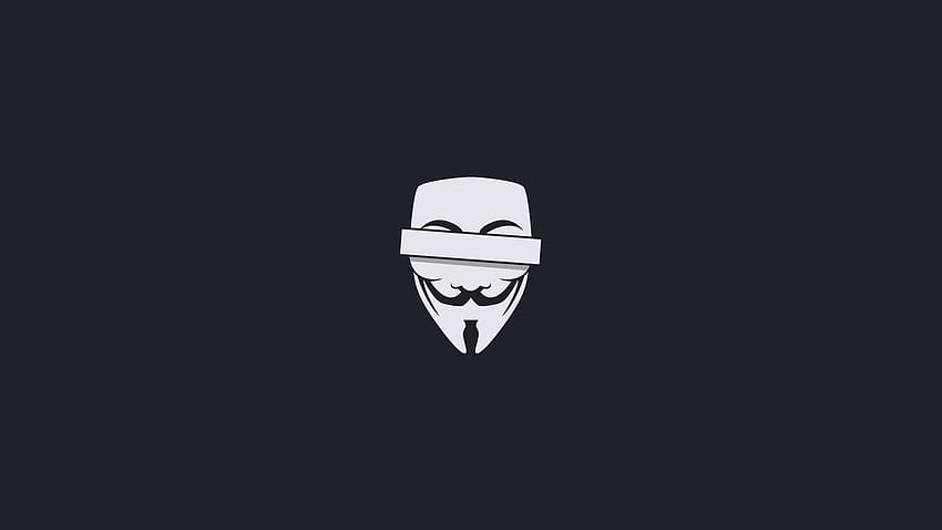 : Illustration, Minimalismus, Maske, Text, Logo, Technologie, Hacking, Anonym, Marke, Sicherheit, Schriftart 1366x768 HD-Hintergrundbild