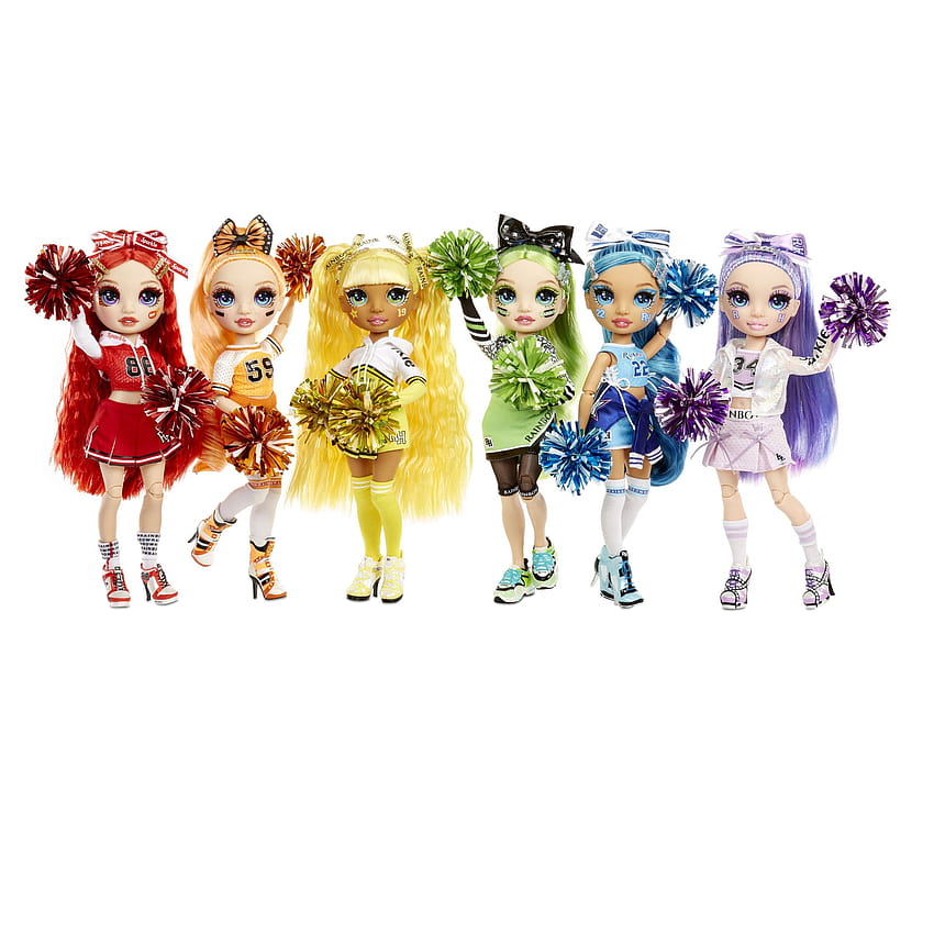 Rainbow High Cheer Skyler Bradshaw - Muñeca de moda azul con pompones, muñeca animadora, juguetes para niños 6, Rainbow High Skyler fondo de pantalla del teléfono