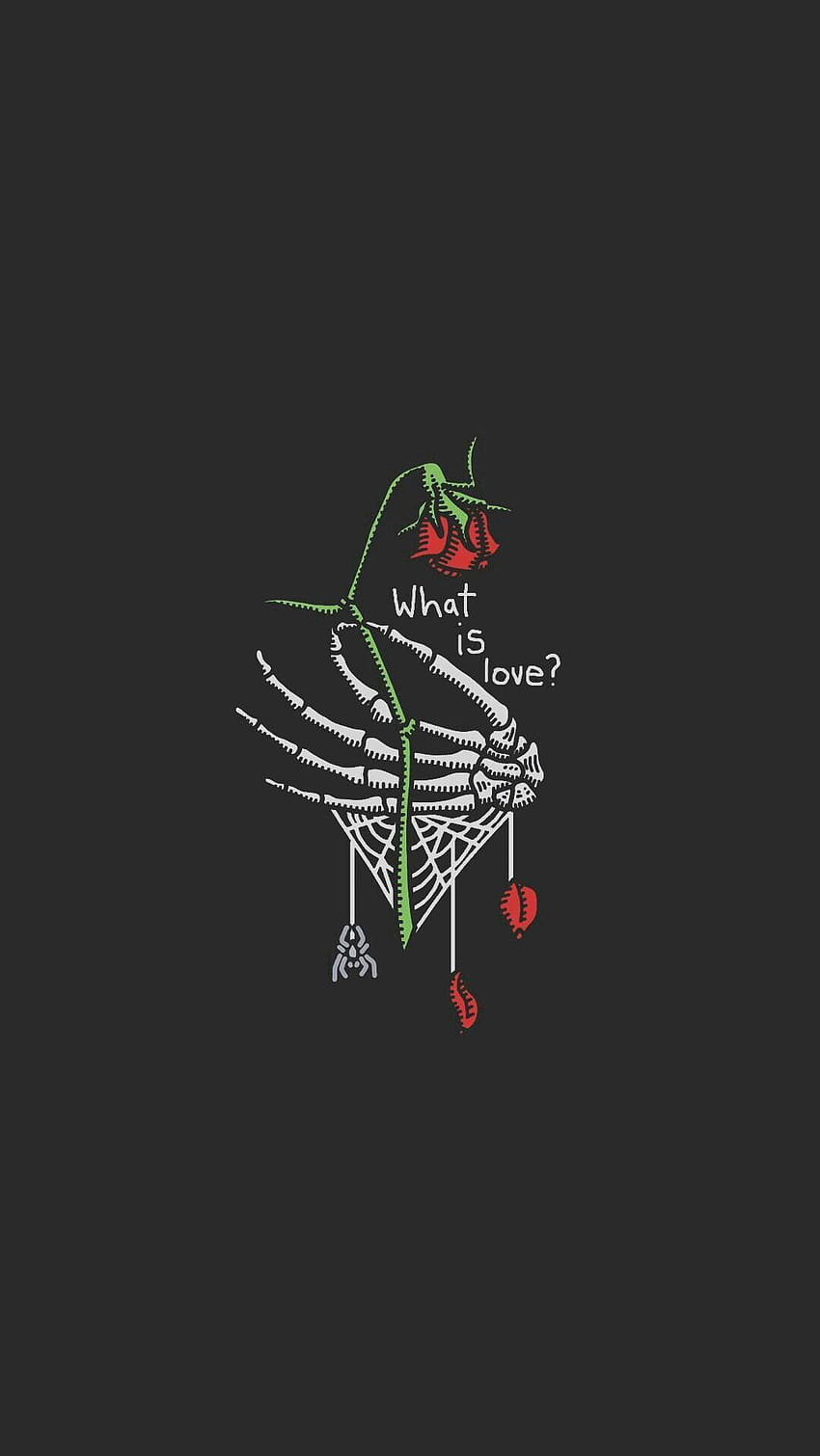 ¿Que es el amor? mano de esqueleto y rosas, rosas emo fondo de pantalla del teléfono