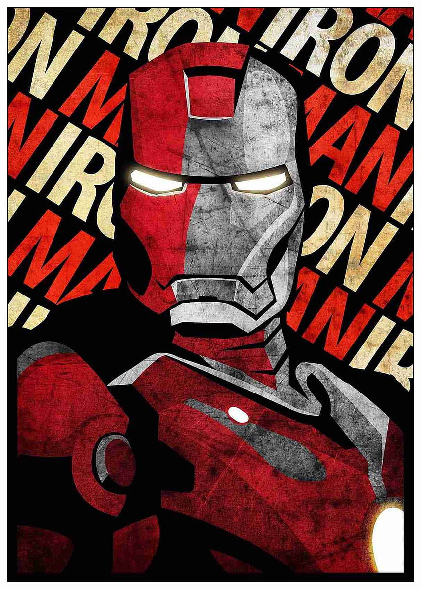 Iron Man Poster Marvel Comics Filmposter Home Room Bar, Vintage Marvel Comics HD-Handy-Hintergrundbild