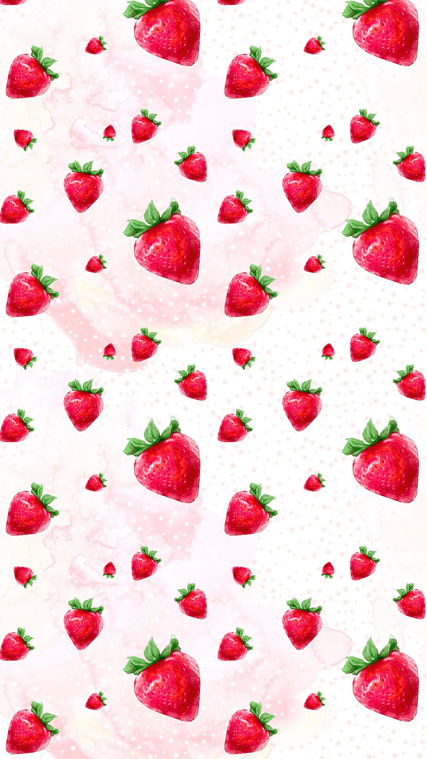 Iphone Strawberry Kawaii Backgrounds Tumblr, strawberry watercolor HD phone wallpaper