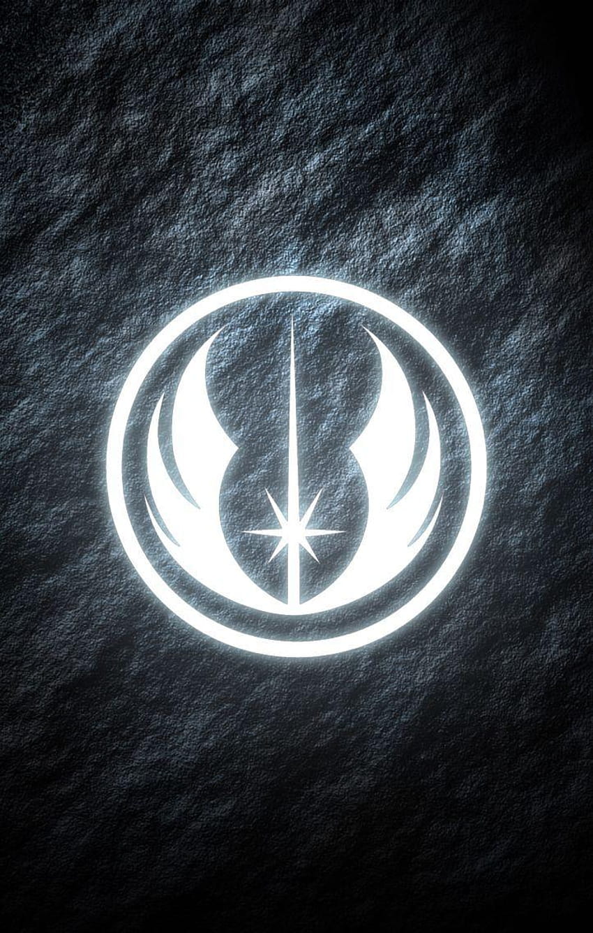 Telefon Jedi Order Gwiezdne Wojny. Świecący symbol., gwiezdne wojny symbol jedi Tapeta na telefon HD