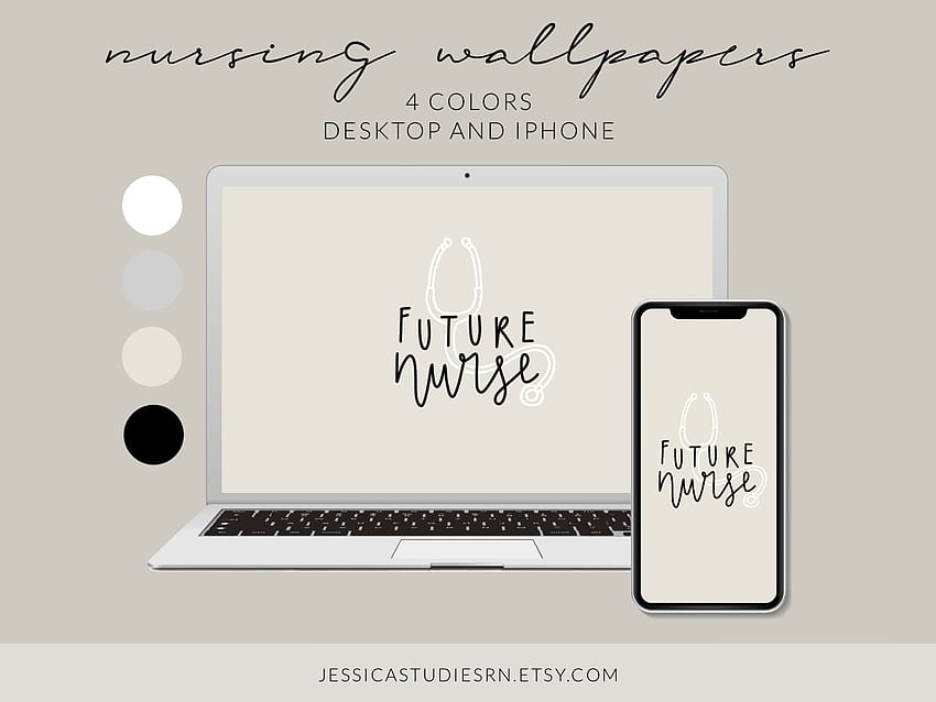 FUTURE PIELĘGNIARKA Neutralny laptop Iphone Tapeta HD