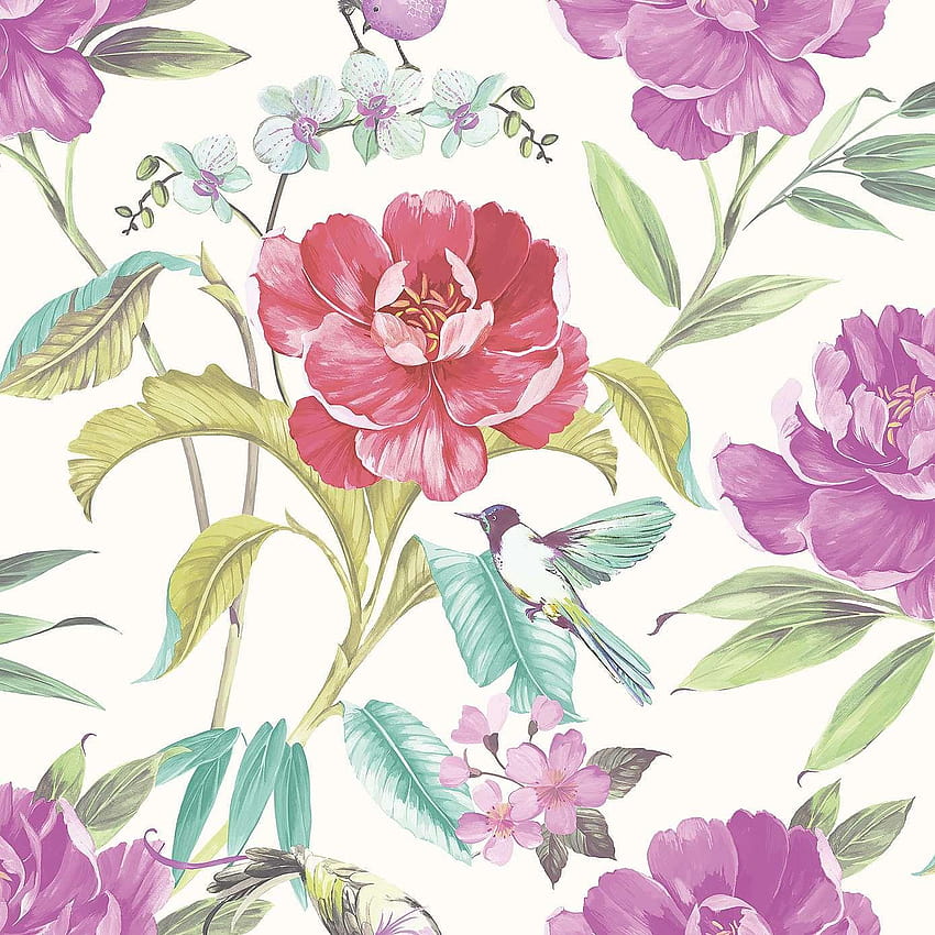 Bursting with vibrant pinks and purples, our opulent floral, vibrant floral crown HD phone wallpaper