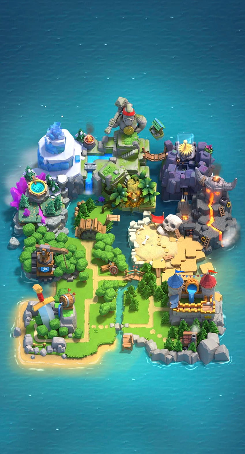 clean war island iphone ] made it myself and wanted to share it : r/ClashRoyale, clash mini HD phone wallpaper
