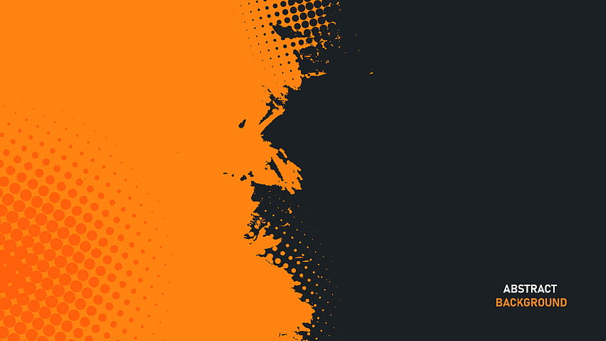 Oranye Hitam Latar Belakang Seni Vektor, Ikon, dan Grafik untuk Wallpaper HD