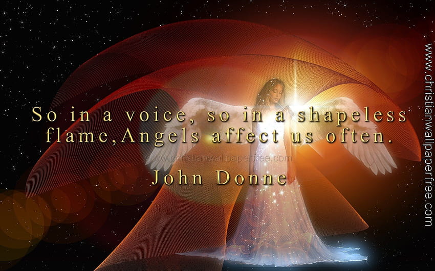 Angels Affect Us Quote by John Donne HD wallpaper