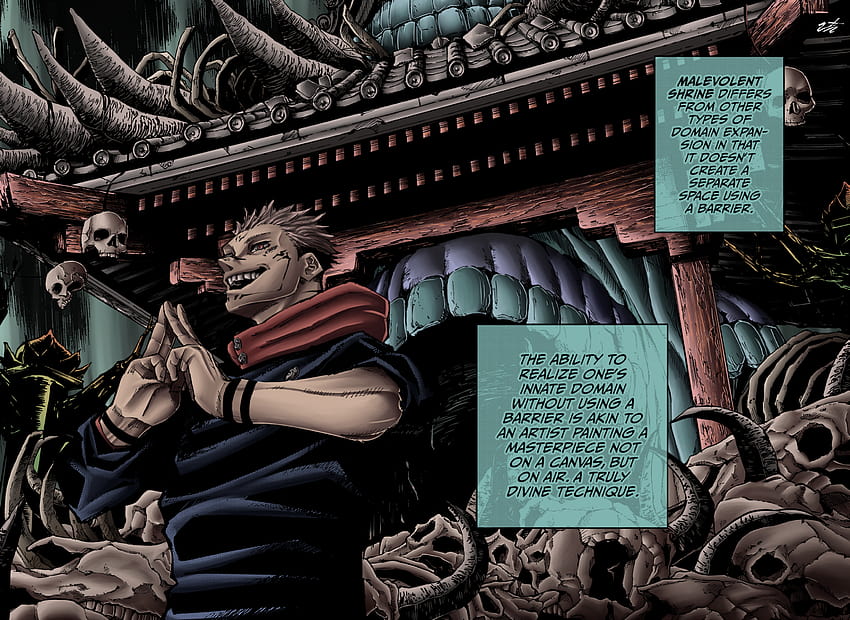 Ich habe Sakunas Malevolent Shrine eingefärbt: JuJutsuKaisen HD-Hintergrundbild