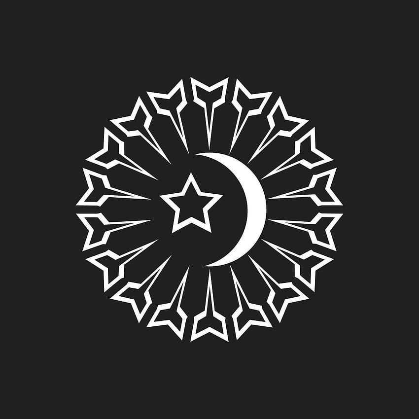 logo księżyca i gwiazdy w kółku może być używane do logo społeczności, logo firmy, banerów, broszur i innych elementów 5467442 grafika wektorowa w Vecteezy, okrągłe logo Tapeta na telefon HD