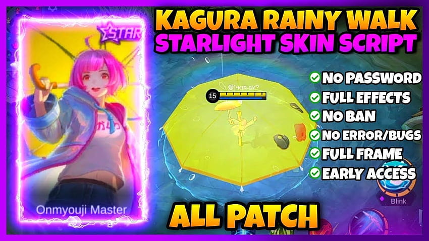KAGURA STARLIGHT RAINY WALK SKIN SCRIPT HD-Hintergrundbild