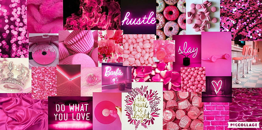 hot pink mood board aesthetic, aesthetic computer pink HD wallpaper