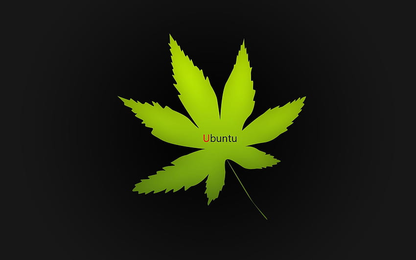 Hojas de cáñamo de marihuana ubuntu fondo de pantalla