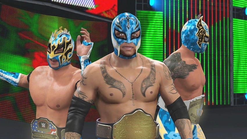 WWE 16 Mods, Rey Mysterio i Sin Cara Tapeta HD