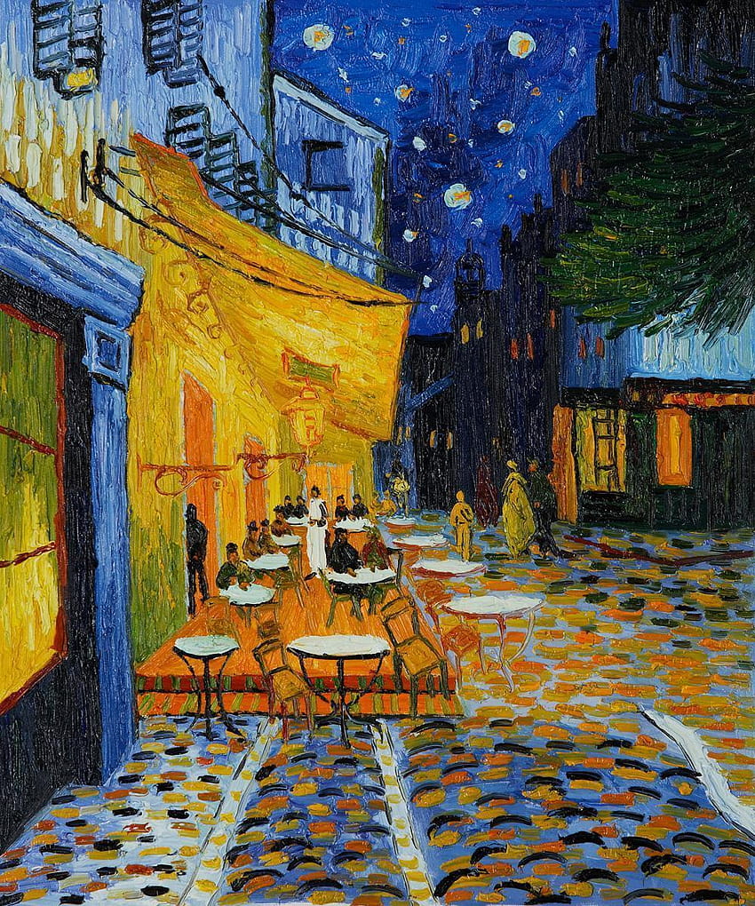 Van-Gogh-Café-Terrasse bei Nacht HD-Handy-Hintergrundbild