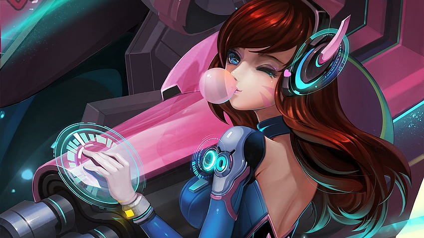 Wallpaper tracer and d.va, art, overwatch desktop wallpaper, hd image,  picture, background, dd8eb3