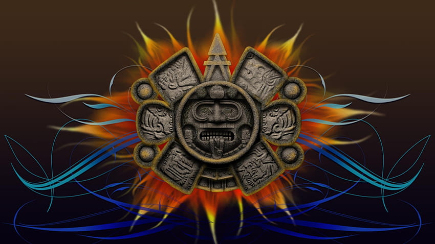 Calendario azteco, azteca Sfondo HD
