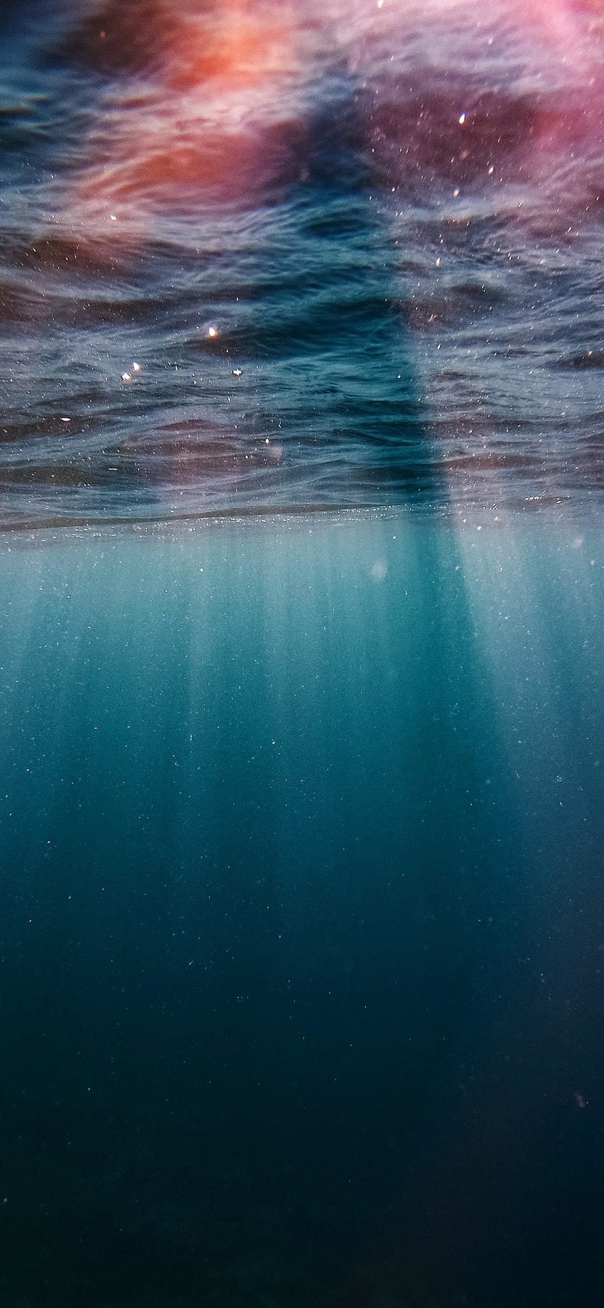 Unterwasser, Sonnenstrahlen, blaues Wasser, Meer 1125x2436, iPhone X, 1125x2436, Hintergrund, 21175, Unterwasser-iPhone HD-Handy-Hintergrundbild