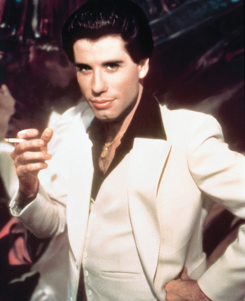 Febre de sábado à noite: o terno branco de discoteca de Travolta Papel de parede de celular HD