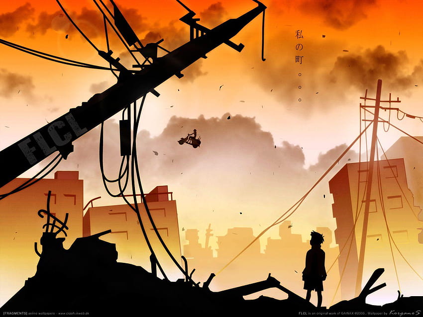 FLCL and Backgrounds, rubble HD wallpaper