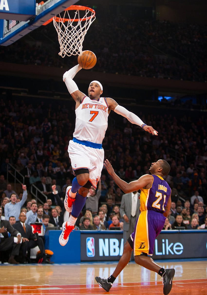 Carmelo Anthony Dunking, carmelo anthony 2017 HD phone wallpaper