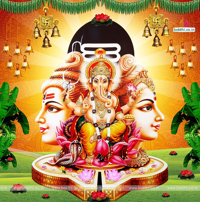 힌두교 신 vinayaka siva parvathi, 신 shiva parvathi vinayaga HD 전화 배경 화면