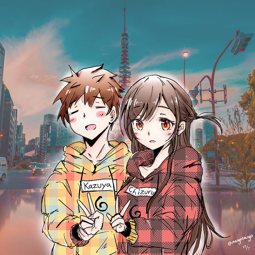 I drew Chizuru and Kazuya on a date! ^^ : KanojoOkarishimasu, rent a girlfriend kazuya HD phone wallpaper