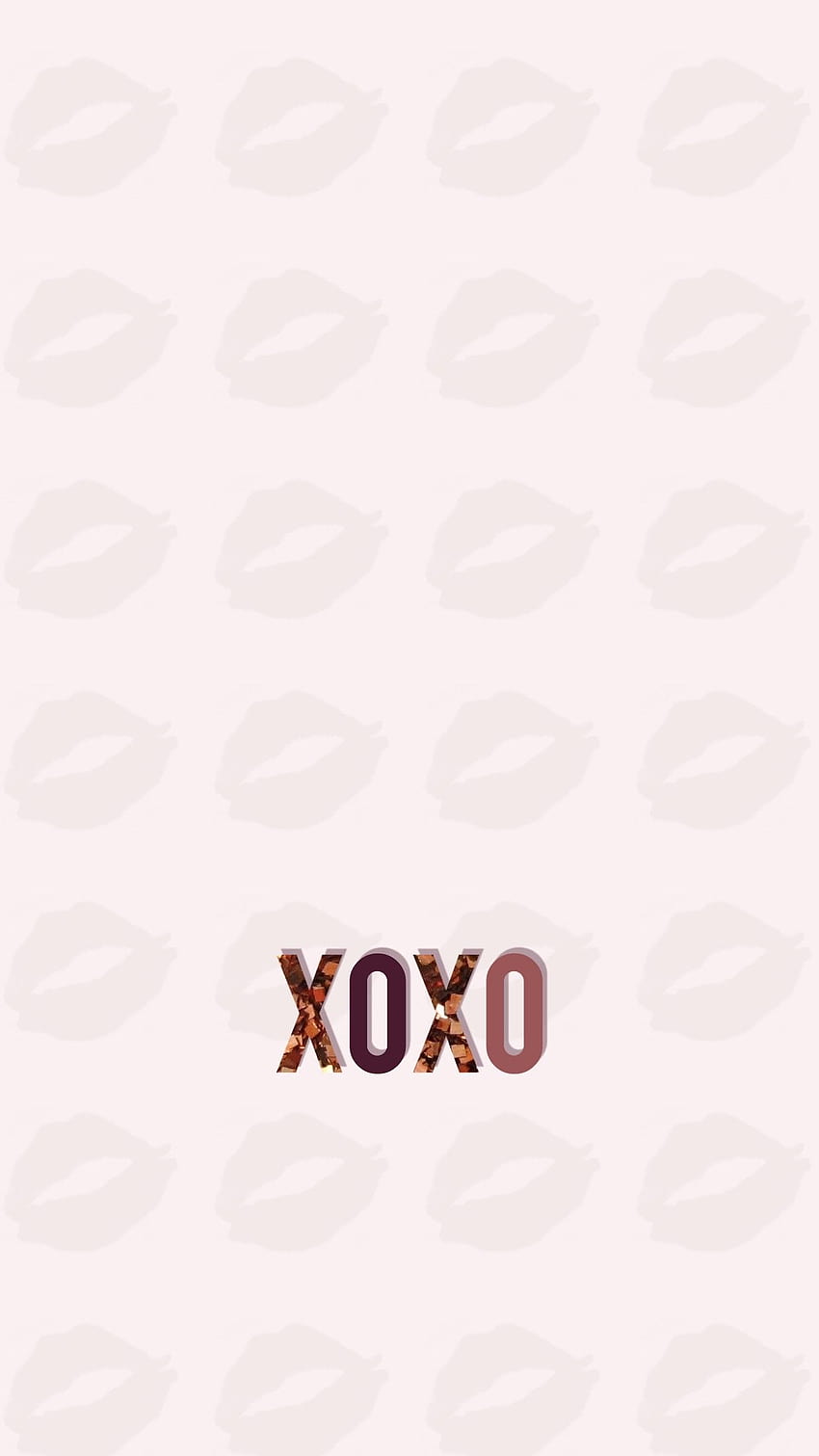 backgrounds iPhone Android Xoxo lips kiss gold [1242x2208] for your , Mobile & Tablet HD phone wallpaper