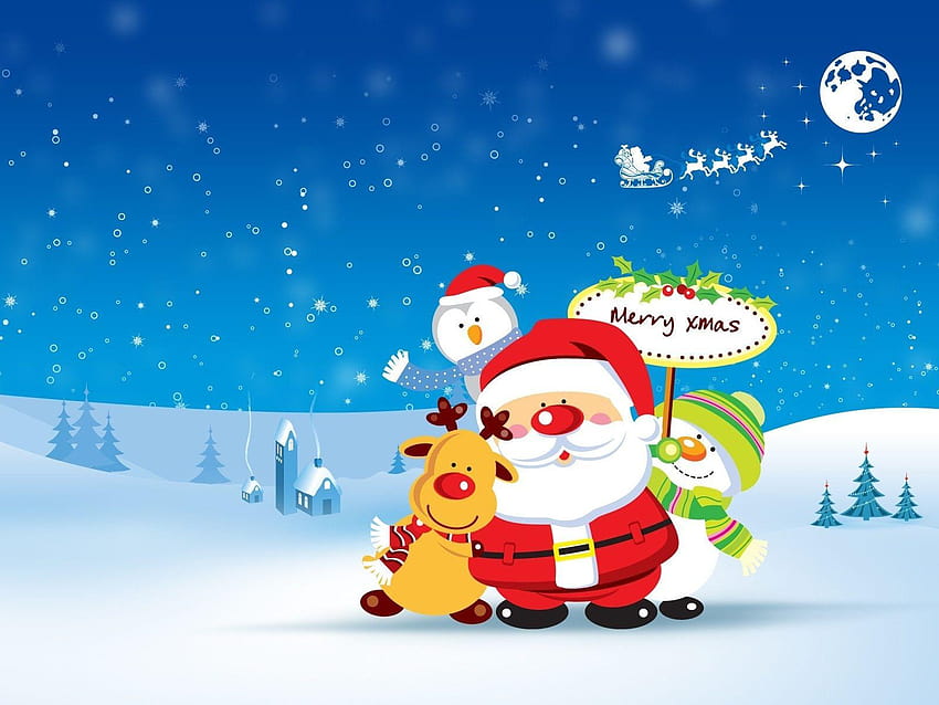 Интерактивна Коледа: Коледни светлини, анимирана Коледа HD тапет