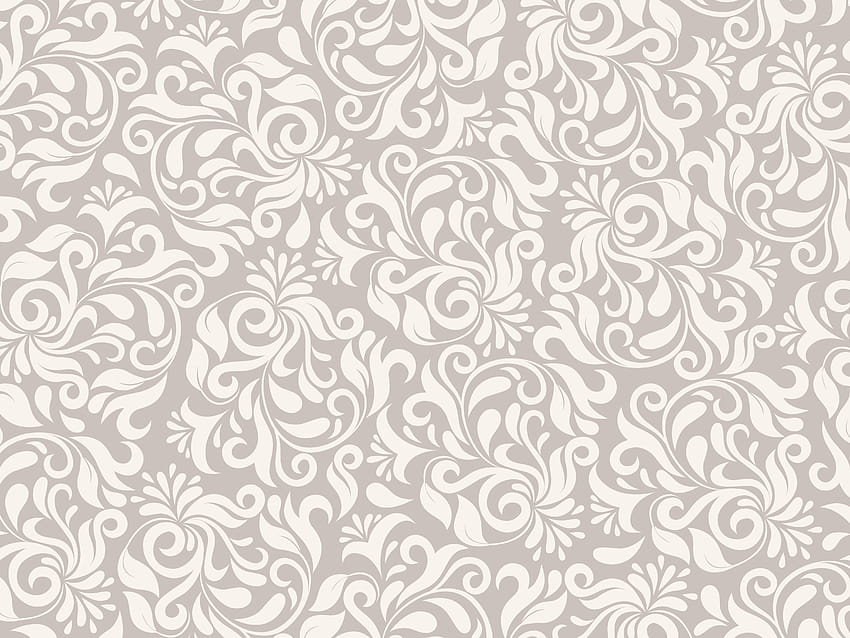 Light brown floral pattern, background floral HD wallpaper