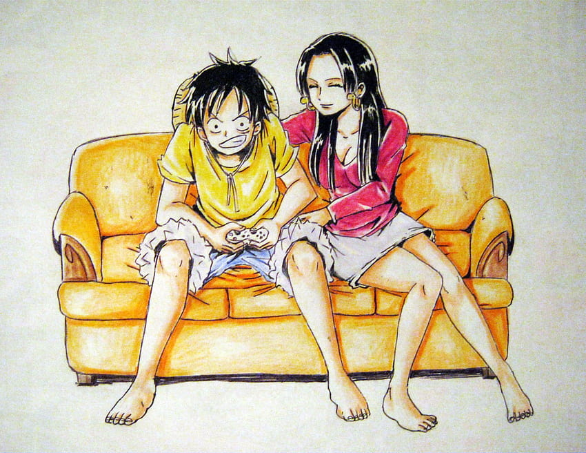 Bliźniacze dzieci Boa Hancocka i Luffy'ego autorstwa Windscarlett Tapeta HD