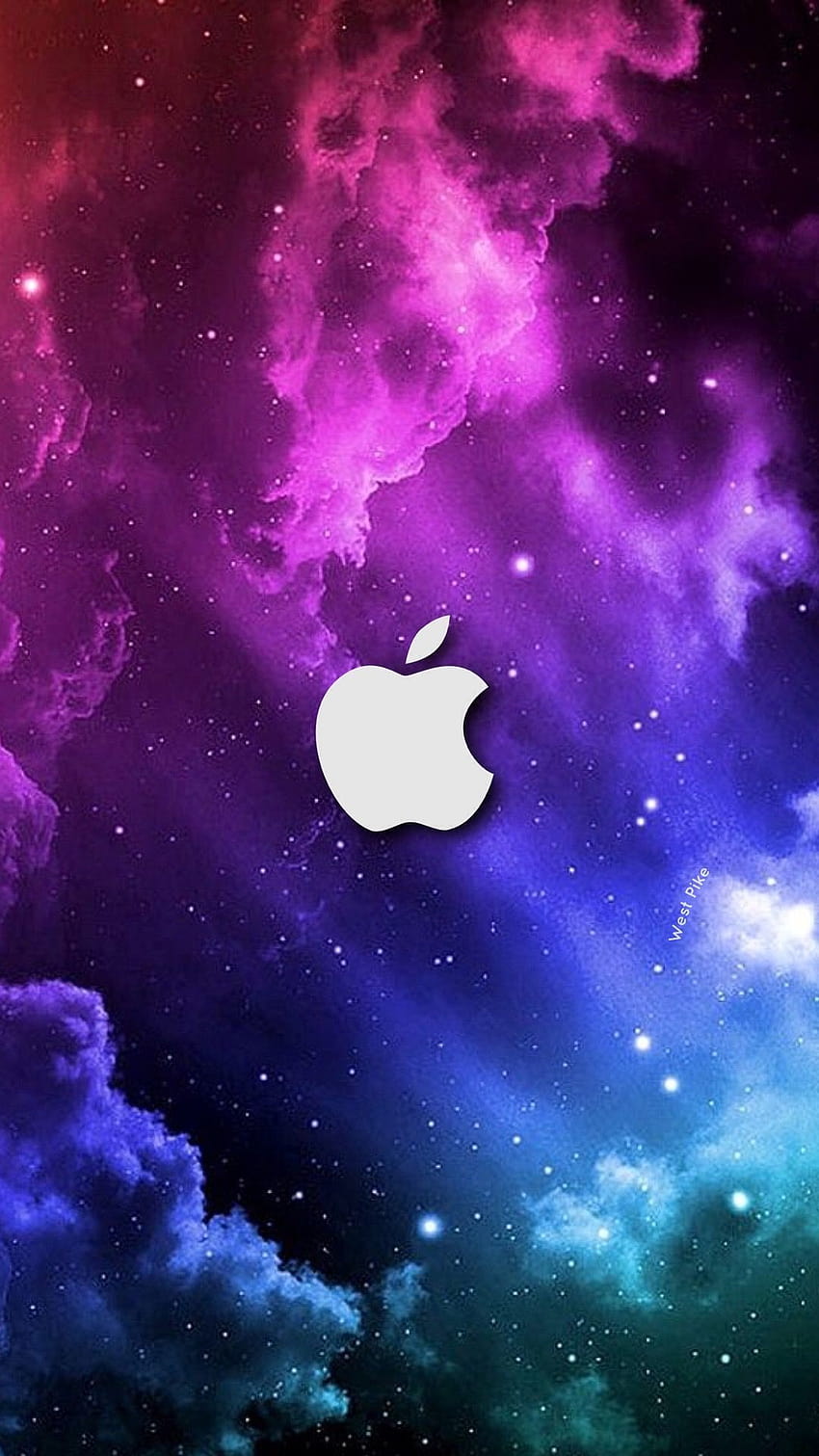 Galaxy Cool Apple Logo, cute logo HD phone wallpaper
