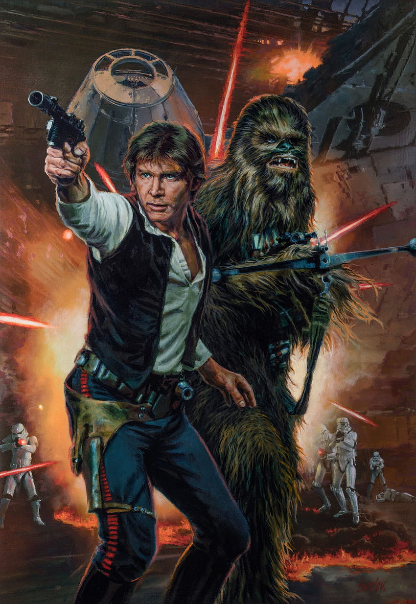 ArtStation, Han Solo und Chewbacca HD-Handy-Hintergrundbild