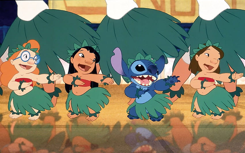 Lilo et Stitch en jupes Hula Fond d'écran HD