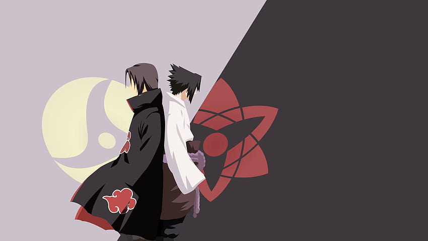 Sasuke e Itachi minimalista fondo de pantalla