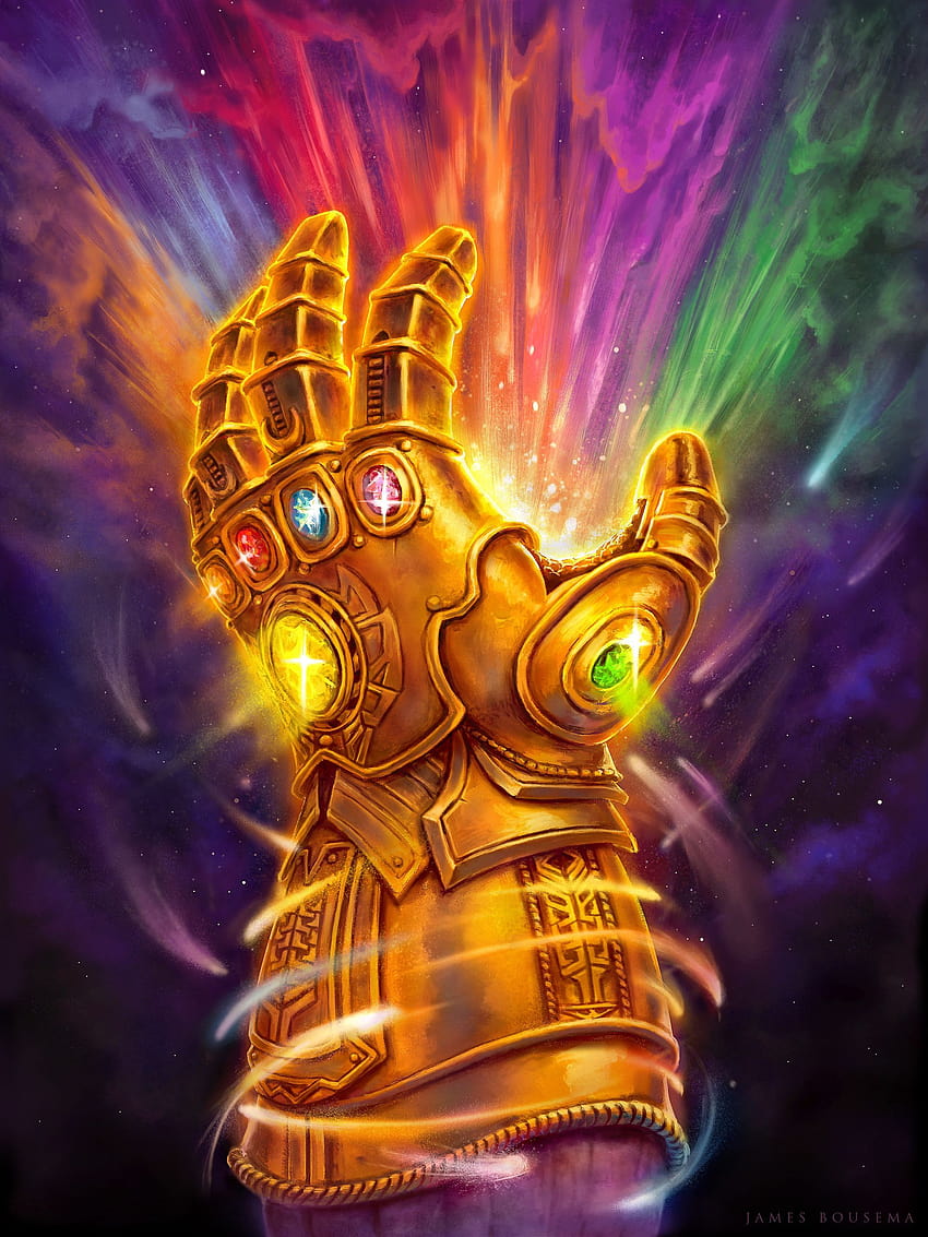 The Infinity Gauntlet by James Bousema, power gauntlet HD phone wallpaper