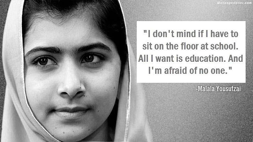 Malala Yousafzai Educational Quotes HD wallpaper